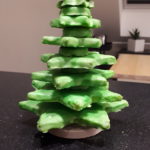 Sapin en sablé vert et glaçage vert